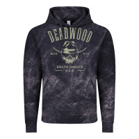 Cloud Black deadwood south dakota usa distressed skull design souvenir premium t s Vintage Hoodie - StudioElite