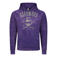 Deadwood South Dakota Usa Distressed Skull Design Souvenir Premium T S Vintage Hoodie | Teevron