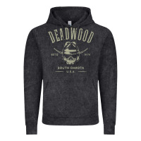 Vintage Black deadwood south dakota usa distressed skull design souvenir premium t s Vintage Hoodie - StudioElite