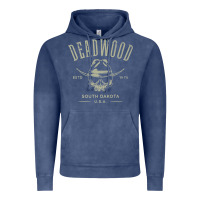 Vintage Denim deadwood south dakota usa distressed skull design souvenir premium t s Vintage Hoodie - StudioElite