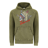 Vintage Olive trust the government skull native american chief native t shirt Vintage Hoodie - StudioElite