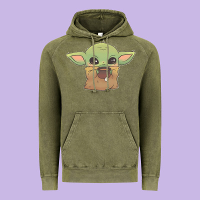 Baby Yoda Vintage Hoodie Designed By Studioelite