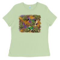 Matcha mardi gras plaid purple glitter cowhide  leopard Ladies Tee - FaDigitalArtStudio