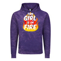 Cloud Purple This Girl Is On Fire Fierce Lady Woman Power Go Girls Fiery Vintage Hoodie - StudioElite