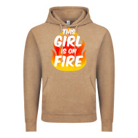 Vintage Coffee This Girl Is On Fire Fierce Lady Woman Power Go Girls Fiery Vintage Hoodie - StudioElite
