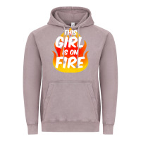 Vintage Zinc This Girl Is On Fire Fierce Lady Woman Power Go Girls Fiery Vintage Hoodie - StudioElite