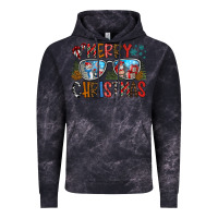 Cloud Black merry christmas Vintage Hoodie - CowhideDigitalArt