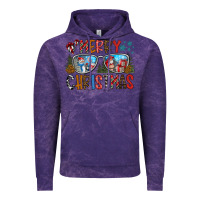 Cloud Purple merry christmas Vintage Hoodie - CowhideDigitalArt
