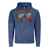 Vintage Denim merry christmas Vintage Hoodie - CowhideDigitalArt