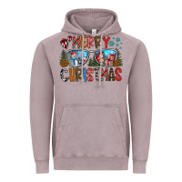 Vintage Zinc merry christmas Vintage Hoodie - CowhideDigitalArt