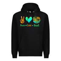 Black peace love beach Premium Hoodie - Jasminsmagicworld