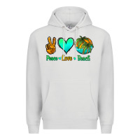 Dove Grey peace love beach Premium Hoodie - Jasminsmagicworld