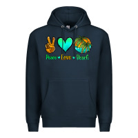 Navy peace love beach Premium Hoodie - Jasminsmagicworld