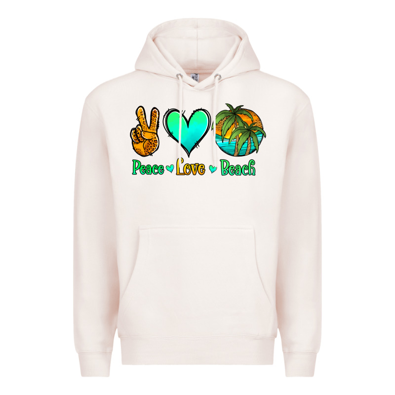 Peace Love Beach Premium Hoodie by Jasminsmagicworld | Teevron