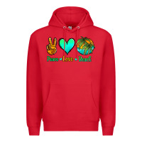 Red peace love beach Premium Hoodie - Jasminsmagicworld