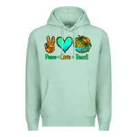 Seafoam peace love beach Premium Hoodie - Jasminsmagicworld