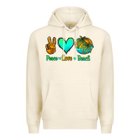 Tofu peace love beach Premium Hoodie - Jasminsmagicworld