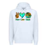 White peace love beach Premium Hoodie - Jasminsmagicworld