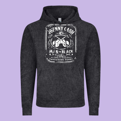 Johnny Cash Man In Black Vintage Hoodie Designed By Studioelite