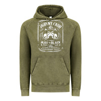 Vintage Olive johnny cash man in black Vintage Hoodie - StudioElite