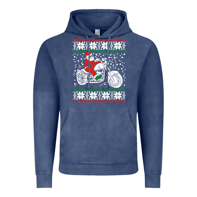 Santa Ridin Motocycle Vintage Hoodie by StudioElite | Teevron