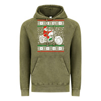 Vintage Olive santa ridin motocycle Vintage Hoodie - StudioElite