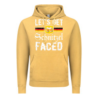 Vintage Mustard lets get schnitzel faced men women vintage oktoberfest t shirt Vintage Hoodie - StudioElite