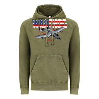 Vintage Olive Military Airplane A-10 Warthog American Flag Vintage Hoodie - StudioElite