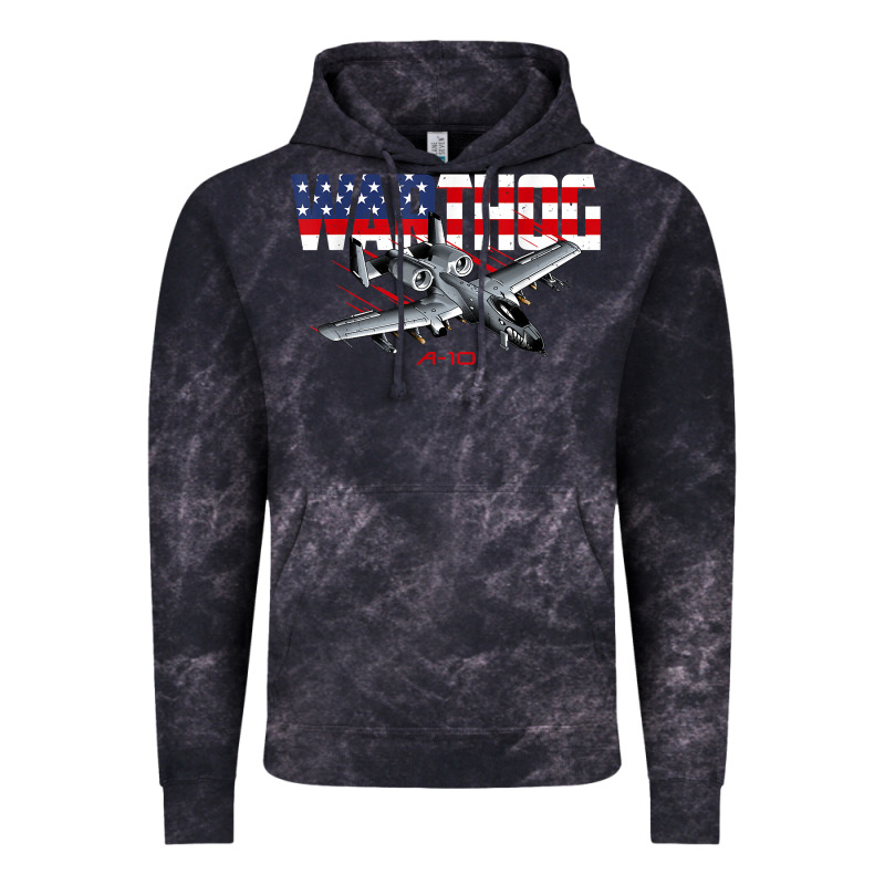 Military Airplane A-10 Warthog American Flag Vintage Hoodie by StudioElite | Teevron