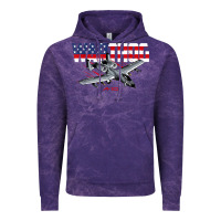 Cloud Purple Military Airplane A-10 Warthog American Flag Vintage Hoodie - StudioElite