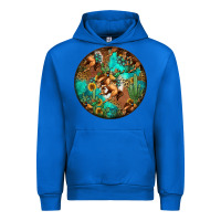 Cobalt western pattern circle Urban Hoodie - Jasminsmagicworld