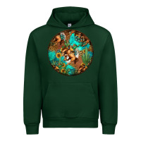 Forest Green western pattern circle Urban Hoodie - Jasminsmagicworld