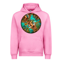 Fuchsia Pink western pattern circle Urban Hoodie - Jasminsmagicworld
