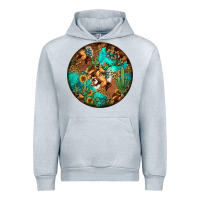 Heather Grey western pattern circle Urban Hoodie - Jasminsmagicworld