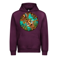 Mauve Wine western pattern circle Urban Hoodie - Jasminsmagicworld