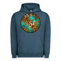 Pigment Midnight Navy western pattern circle Urban Hoodie - Jasminsmagicworld