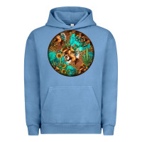 Pigment Pebble Blue western pattern circle Urban Hoodie - Jasminsmagicworld