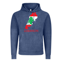 Vintage Denim Lebanon Flag Cedar Tree Beirut Lebanese Arabic Arab Islam Vintage Hoodie - StudioElite