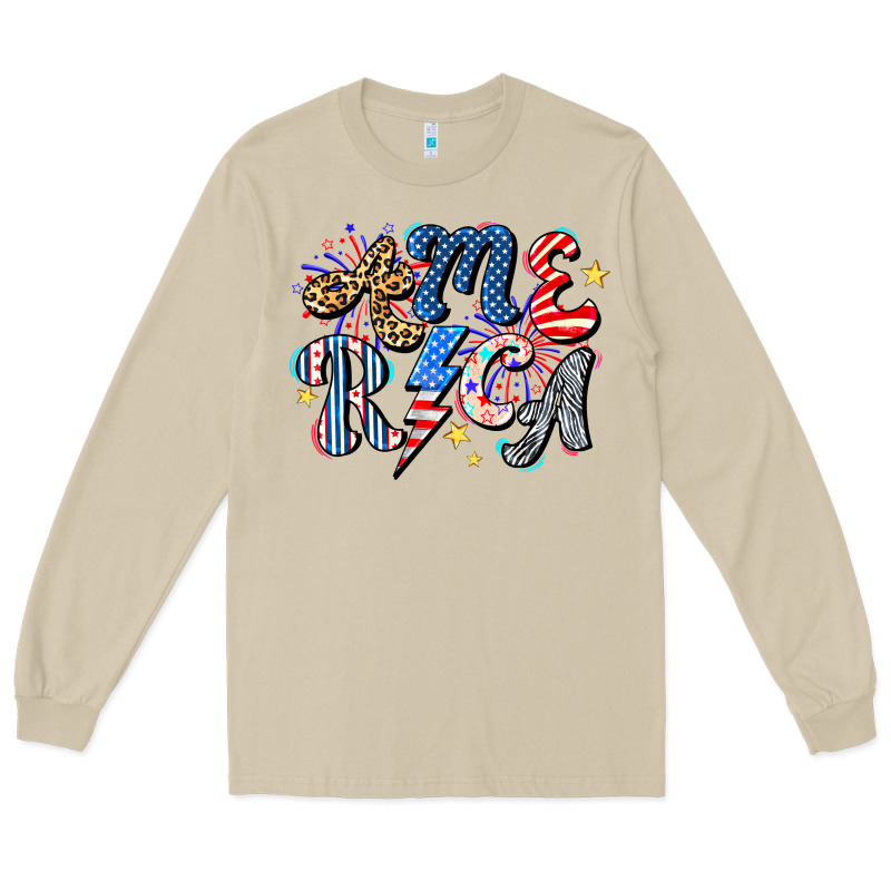 America Long Sleeve Tee by CowhideDigitalArt | Teevron