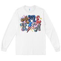 White America Long Sleeve Tee - CowhideDigitalArt