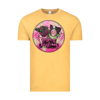 Vintage Mustard Pink Merry Christmas Pig Vintage Tee - FaDigitalArtStudio