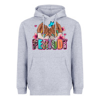 Heather Grey Periodt afro woman nail art Heavyweight Hoodie - RanaPortraitStore