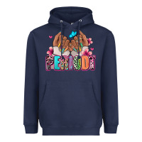 Navy Periodt afro woman nail art Heavyweight Hoodie - RanaPortraitStore