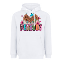 White Periodt afro woman nail art Heavyweight Hoodie - RanaPortraitStore