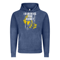 Vintage Denim heavy equipment operator i run hoes for money usa flag t shirt Vintage Hoodie - StudioElite