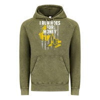 Vintage Olive heavy equipment operator i run hoes for money usa flag t shirt Vintage Hoodie - StudioElite