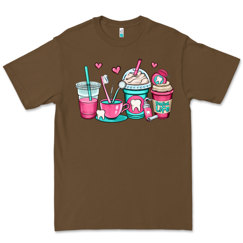 Dentist Coffee Cups Premium Tee by OliviaCreatesArt | Teevron