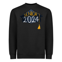 Black senior 2024 graduation Heavyweight Sweatshirt - RanaPortraitStore