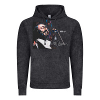 Vintage Black Original Portrait of Luciano Pavarotti Vintage Hoodie - StudioElite