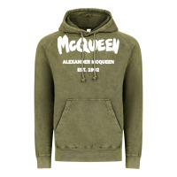 Vintage Olive Alexander Mcqueen Classic Vintage Hoodie - StudioElite